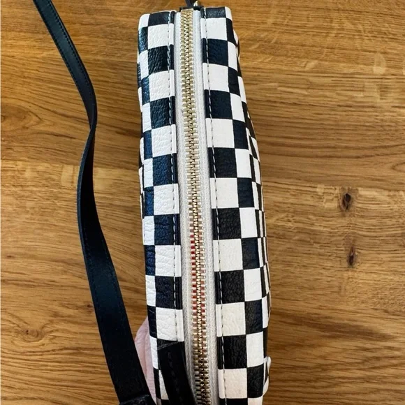 Clare V Checkered Black and White midi sac Crossbody Bag - Picture 8 of 10